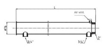 Ladda upp bild till gallerivisning, SES Genomströmningstub för 2'' värmepatron L: 585mm