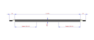 SES Rörelement standard Ø8,5x3665mm 2500W 230V