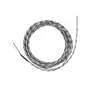 SES Termoelement typ J Ø8x12mm 120° spets med 6000mm stålomspunna ledare