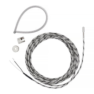 SES Termoelement typ J Ø8x12mm 120° spets med 6000mm stålomspunna ledare