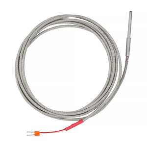 SES PT100 2-trådig givare Ø3,5x30mm med 2000mm glasfiberisolerade  ledare i stålfläta