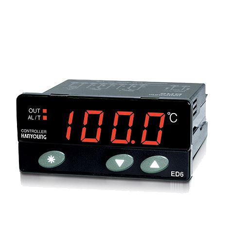 SES Temperaturregulator ED6 med digital display 230V 77x35x71mm
