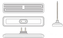 Ladda upp bild till gallerivisning, SES Isolerade keramiska IR-Element FFEH 250W. Dim: 245 x 60mm
