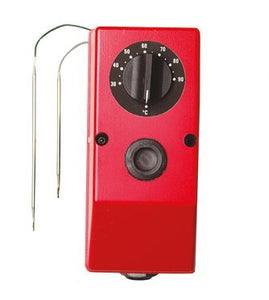 SES Kopplingsbox K11A med 2-pol termostat 30-90°C. 3-polig temperaturbegränsare 110°C