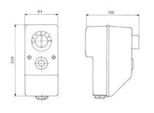 Ladda upp bild till gallerivisning, SES Kopplingsbox K11A med 2-pol termostat 30-90°C. 3-polig temperaturbegränsare 110°C
