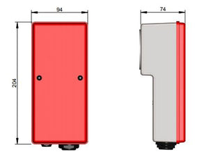 SES Kopplingsbox K8 av silium med lock i karbonatplast