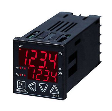 SES Temperaturregulator NX4 med digital display 230V PID-reglering  48x48x100mm