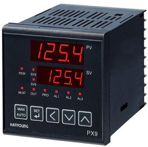 SES Temperaturregulator NX9 med digital display 230V PID-reglering  96x96x100mm
