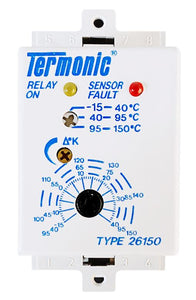 SES Termonic termostat 26150 -15°C till +150°C DIN-montage