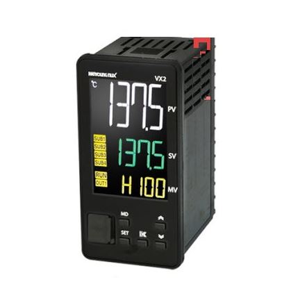 SES Temperaturregulator VX2 med digital display 230V PID-reglering  48x96x63mm