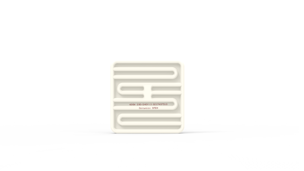 SES Isolerade keramiska IR-Element SFEH 600W. Dim: 122 x 122mm
